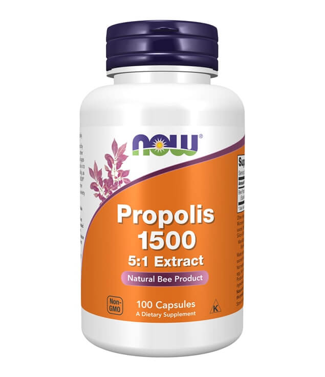 NOW FOODS | PROPOLIS 1500 CAPSULES 5:1 EXTRACT NATURAL BEE PRODUCT CAPSULES